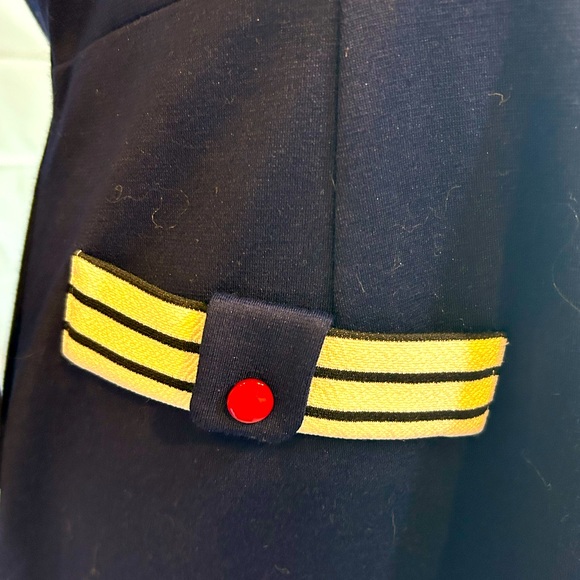 VF Show Navy Retro Rockabilly 50s Wiggle Sailor Midi Dress, Sz 14 - Picture 4 of 5